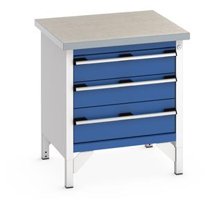 Lino Top 3 Drawer Bott Bench - 750Wx750Dx840mmH 750mm Wide Engineers Storage Benches with Cupboards & Drawers 28/41002012.11 Lino Top 3 Drawer Bott Bench 750Wx750Dx840mmH.jpg